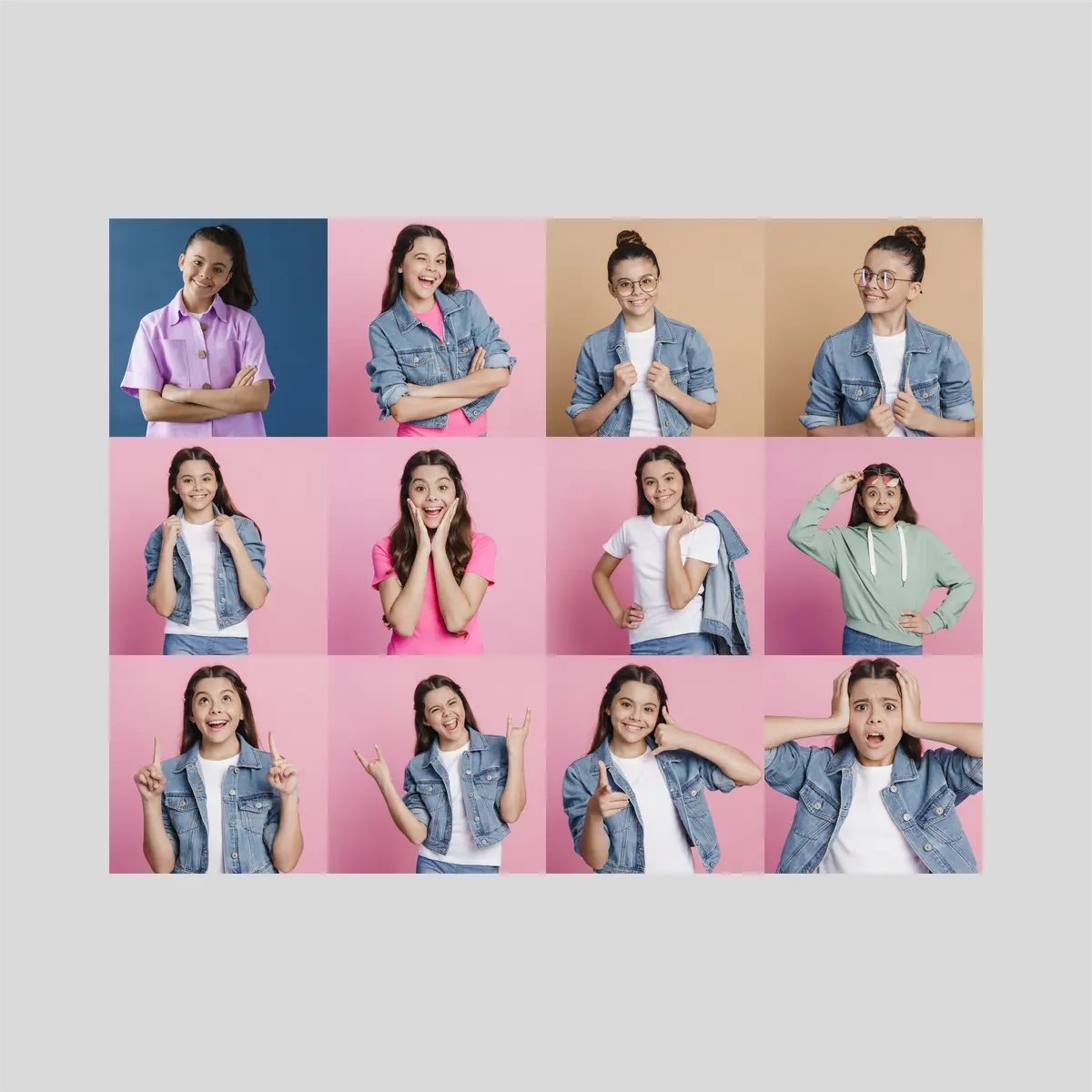 12 photos square  collage photo