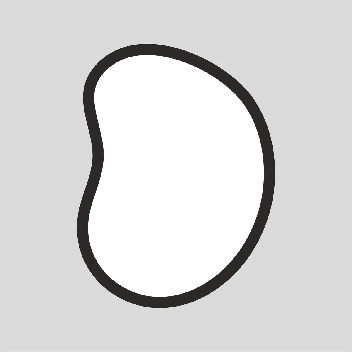 Potrait Bean Shape  Acrylic Photo with  frame