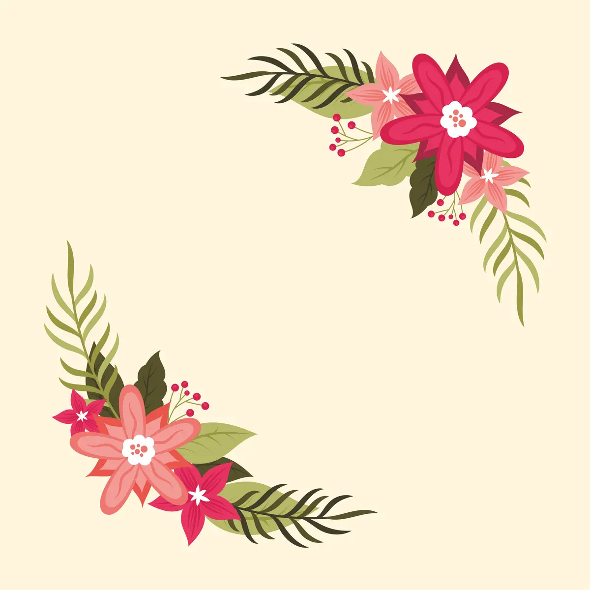 Flower frame acrylic photo portrait