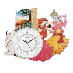 Tree Krishna Wooden Wall Clock