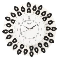 Black & White Wooden Wall Clock