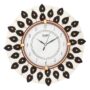 Golden White Wooden Wall Clock