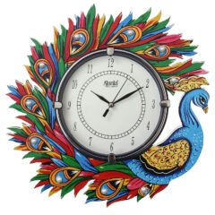 CJ Blue Peacock Wall Clock