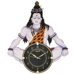 Shiv Ji Wooden Wall Clock